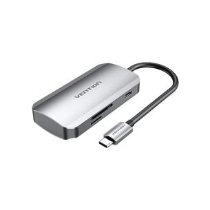 Концентратор Vention USB3.1 Type-C --> USB 3.0x3/SD/TF/PD 100W Hub 6-in-1 (TNHHB) зображення 1
