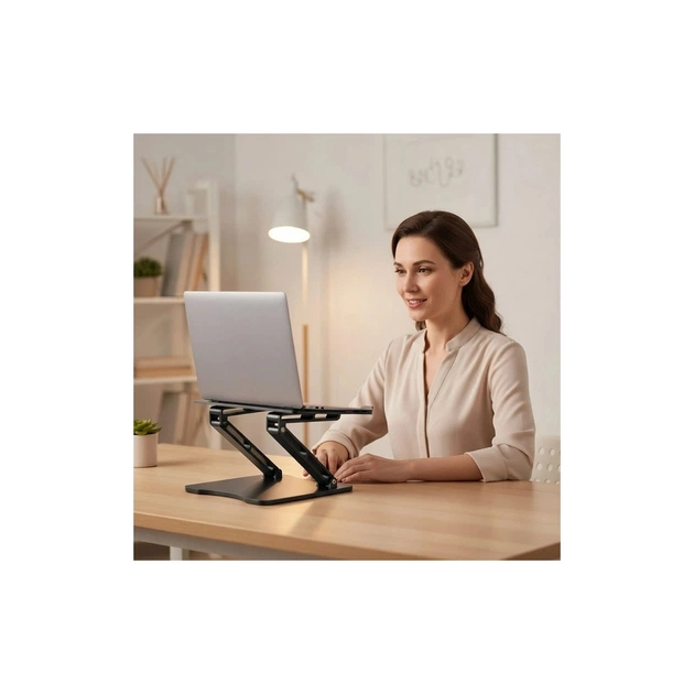 Подставка для ноутбука RTAKO RS-CP75D 3-Level ROTATING Black (6930539537286) - изображение 7