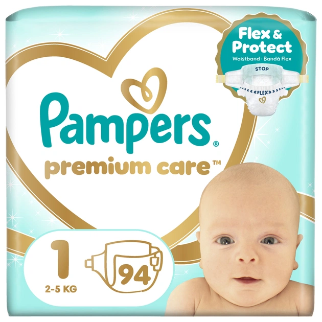 Підгузки Pampers Premium Care Розмір 1 (2-5 кг) 94 шт (8006530259187) - зображення 1