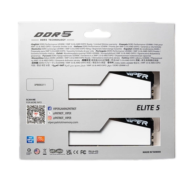 Модуль пам`яті DDR5 2x16GB/6400 Patriot Viper Elite 5 (VEB532G6432KW) - picture 13