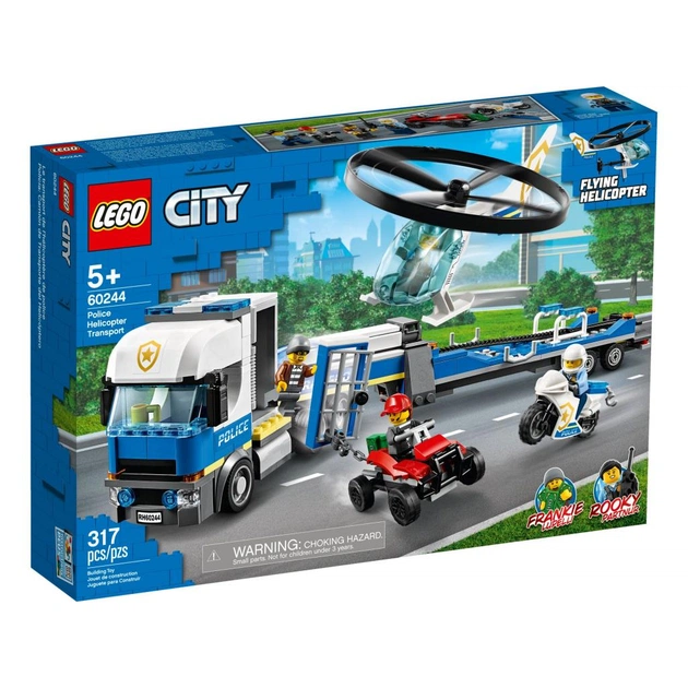 Конструктор LEGO City Police Перевезення поліцейського гелікоптера 317 деталей (60244) - изображение 1