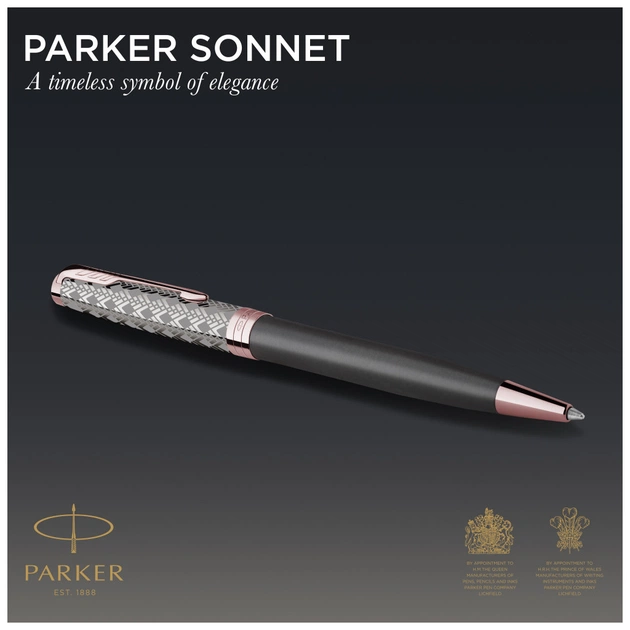 Ручка кулькова Parker SONNET 17 Metal & Grey Lacquer PGT BP (68 232) - picture 4