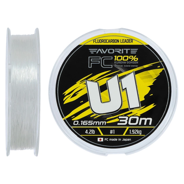 Флюорокарбон Favorite U1 FC 30m 1.0/0.165mm 4.2lb/1.92kg (1693.12.08) - изображение 1