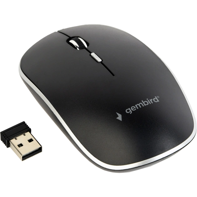 Мишка Gembird MUSW-4BS-01 Wireless Black (MUSW-4BS-01) - зображення 1