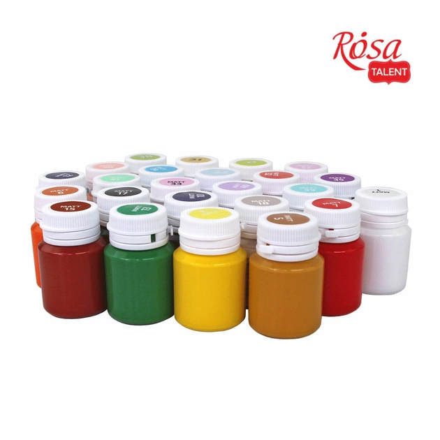 Акрилові фарби Rosa для декору матові 18 кол по 20 мл (4823098523956) - picture 4