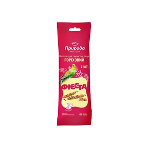 Корм для птахів Природа Колосок "Фієста" для хвилястих папуг Горіховий 100 г (4820157402313) зображення 1