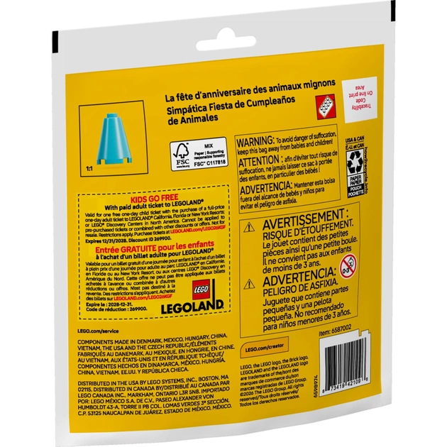 Конструктор LEGO Creator Чарівна вечірка тваринок до дня народження (30715) - зображення 3