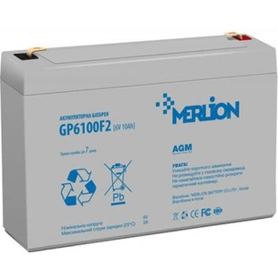 Батарея до ДБЖ Merlion 6V-10Ah (GP6100F2) зображення 1