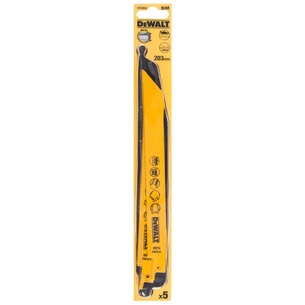 Полотно DeWALT для шабельних пилок, по металу, швидкий пропил, 203 мм, 14 TPI, 5 шт (DT2353) изображение 1