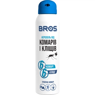 Аерозоль від комах Bros від комарів і кліщів 90 мл (5904517061231/5904517321311/5904517048485) зображення 1