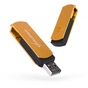 USB флеш накопичувач eXceleram 8GB P2 Series Gold/Black USB 2.0 (EXP2U2GOB08) - зменшене зображення 1