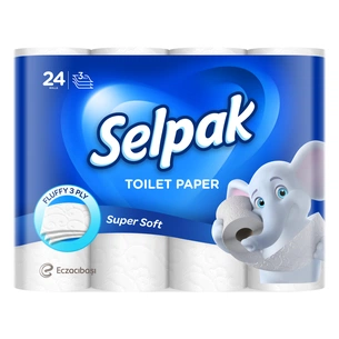 Туалетний папір Selpak 3 шари 24 рулони (8690530204478) зображення 1