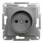 Розетка Schneider Electric ASFORA без заземлення антрацит (EPH3000171) - уменьшенное изображение 1