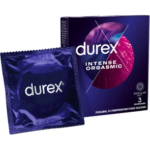 Презервативи Durex Intense Orgasmic рельєфні з стимулюючим гелем-змазкою 3 шт. (5052197056068) зображення 1