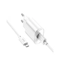 Зарядний пристрій HOCO C109A Fighter USB QC3.0 + cable Micro 5P White (6931474784827) - зменшене зображення 4