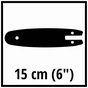 Шина для ланцюгової пили Einhell 15см, 1.0мм (4500163) - зменшене зображення 2