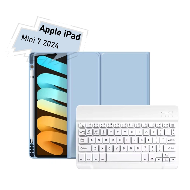 Чохол до планшета BeCover with keyboard Apple iPad Mini 7 2024 Light Blue (712995) - зображення 1