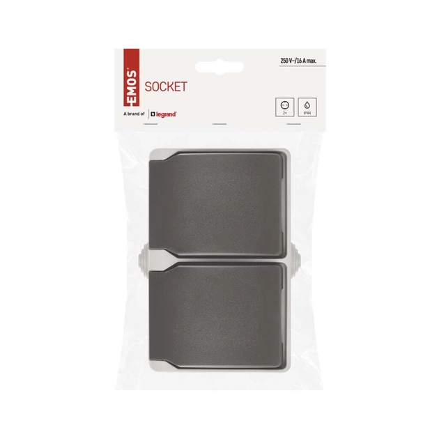 Розетка EMOS 16A 250V IP44 подвійна (A1396.1) - зображення 5