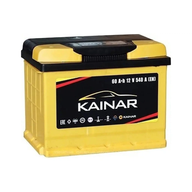 Аккумулятор автомобильный KAINAR STANDART 60Ah (+/-) (550EN) (060 2611120) - изображение 1