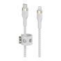 Дата кабель USB-C to Lightning 1.0m BRAIDED SILICONE white Belkin (CAA011BT1MWH) - зменшене зображення 2