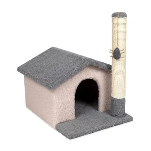 Дряпка (кігтеточка) для котів Природа Шале 38х50х52 см сіро-бежева (4823082434749) зображення 1