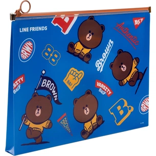 Папка на блискавці Yes А4 Line Friends (492091) зображення 1
