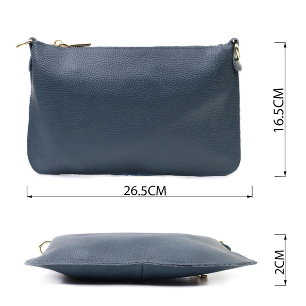 Сумка Vintage З натуральної шкіри Синя (22646) - зображення 3