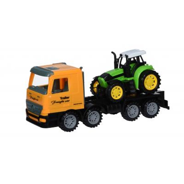 Спецтехніка Same Toy инерционный Super Combination Тягач Желтый с трактором (98-84Ut-2) - изображение 1