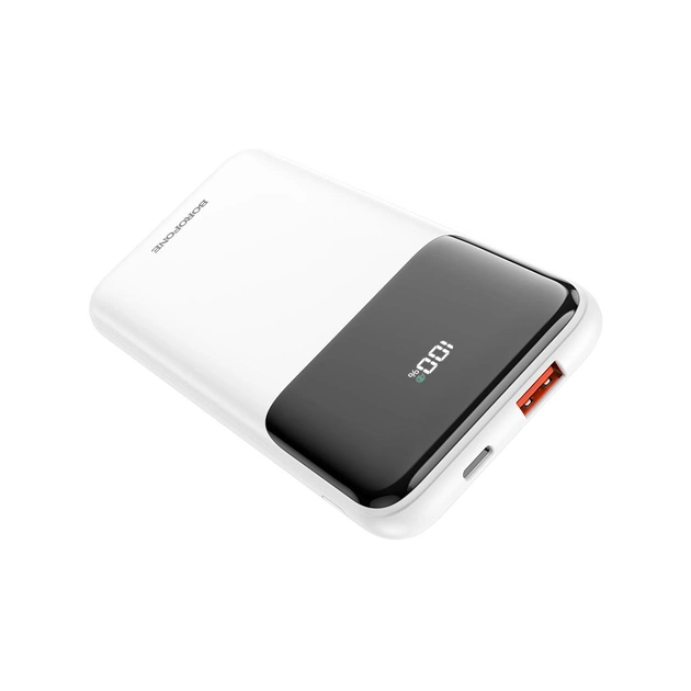 Батарея універсальна BOROFONE BJ22 10000mAh PD/18W, QC/22.5W, FCP, AFC, white (6974443384574) - зображення 1
