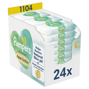 Дитячі вологі серветки Pampers Harmonie New baby 24 пачки х 46 шт (8006540815953) зображення 1