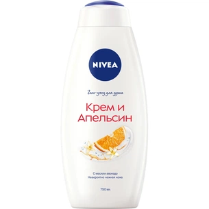 Гель для душу Nivea Крем і Апельсин 750 мл (9005800263694) зображення 1
