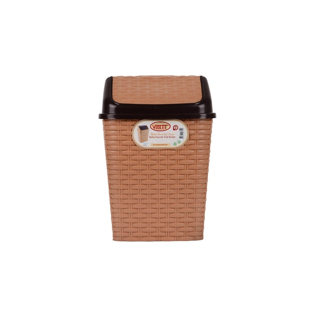 Контейнер для сміття Violet House 0752 Ротанг Cream 10 л (0752 Роттанг CREM 10 л) - picture 1