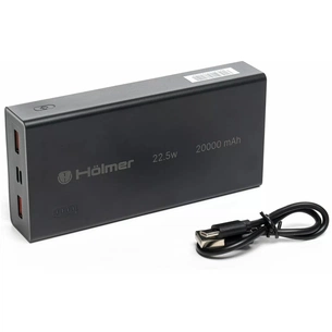 Батарея універсальна Hölmer NRG-01 Rabbit 20000mAh 22.5W Black (NRG-01 Rabbit) зображення 1