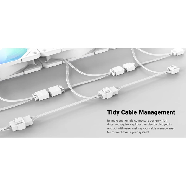 Кулер до корпусу ID-Cooling TF-12025-PRO ARGB TRIO WHITE - зображення 11