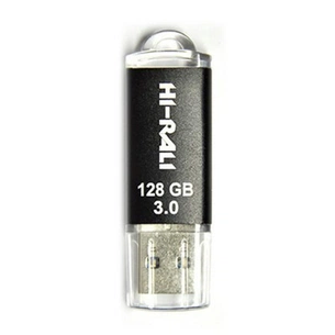USB флеш накопичувач Hi-Rali 128GB Rocket Series Black USB 3.0 (HI-128GBVC3BK) зображення 1