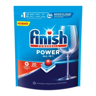 Таблетки для посудомийних машин Finish All in 1 20 шт. (5900627090215) зображення 1