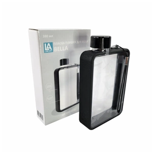 Пляшка для води Line Art Bella 380 мл чорна (60010118LA-01) зображення 1