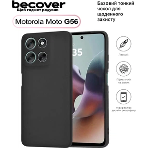 Чохол до мобільного телефона BeCover Silicone Motorola Moto G56 Black (713766) зображення 1