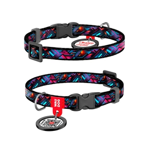 Нашийник для тварин WAUDOG Nylon з QR паспортом "Нескінченні світи" для котів та дрібних порід собак, XS (278-4058) зображення 1