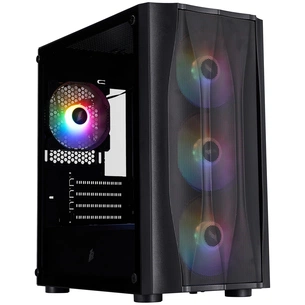 Корпус 1stPlayer X3-M-BK-4F1 Black без БЖ зображення 1