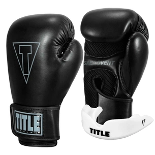 Боксерские перчатки Title Boxing Vegan Gloves Black 12 oz (VGFBG 12 oz BK/BK) изображение 1