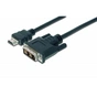 Кабель мультимедійний HDMI M to DVI M 2.0m 18+1pin Assmann (AK-330300-020-S) - зменшене зображення 1