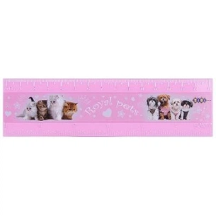 Лінійка ZiBi 15см "ROYAL PETS", plastic, pink, blister (ZB.5604-10) зображення 1