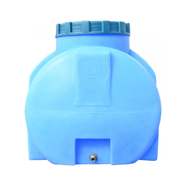 Ємність для води Пласт Бак горизонтальна харчова 250 л синя (12463) - picture 2