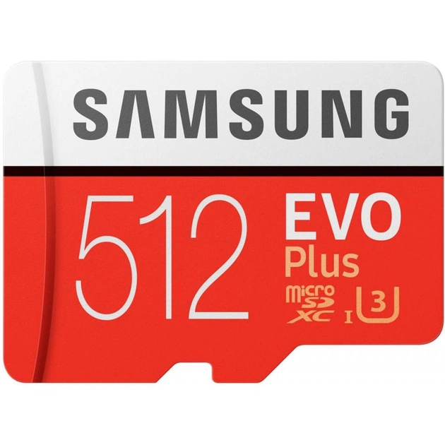 Карта пам'яті Samsung 512GB microSDXC class 10 UHS-I U3 Evo Plus (MB-MC512GA/RU) - изображение 1