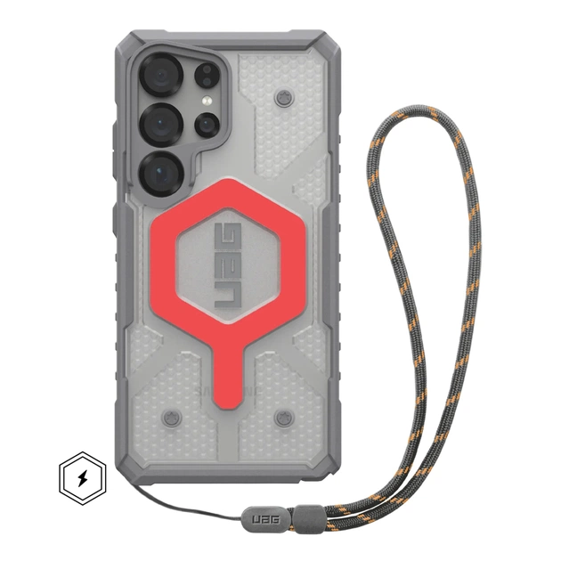 Чохол до мобільного телефона UAG Samsung Galaxy S25 Ultra Pathfinder Clear with Magnet Bundle Active Lava Lanyard (2144831BV02) - изображение 1