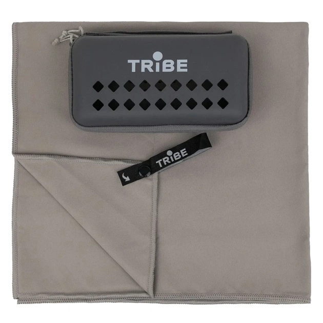 Туристичний рушник Tribe з мікрофібри в чохлі Pocket Towel 60х120 L Grey (T-LC-0001-L-grey) - picture 1