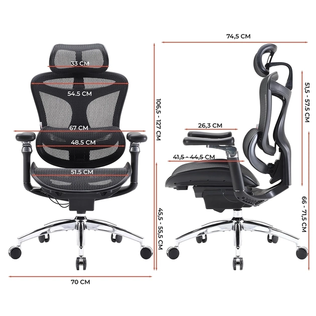 Офісне крісло Sihoo DORO C300 Pro Mesh Black (DORO-C300-PRO-M101) - picture 12