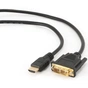 Кабель мультимедійний HDMI to DVI 18+1pin M, 3.0m Cablexpert (CC-HDMI-DVI-10) - зменшене зображення 1