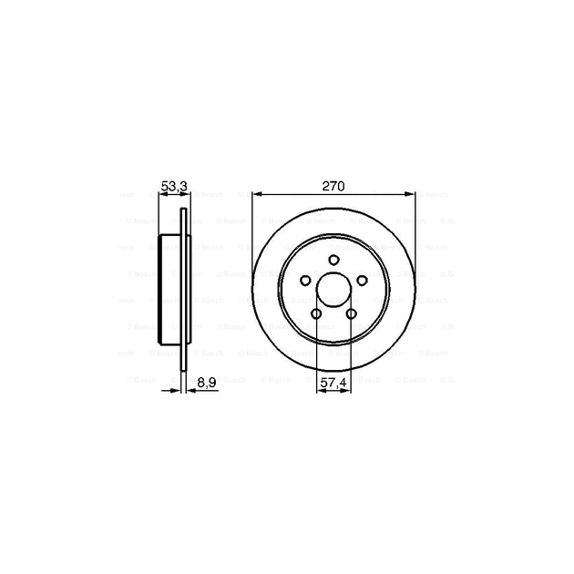 Гальмівний диск Bosch 0 986 478 514 - picture 5